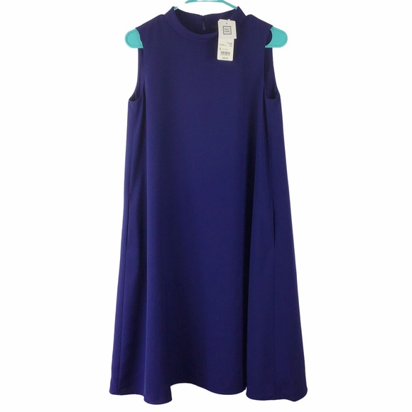 Uniqlo Dresses & Skirts - Uniqlo Blue A-Line Drape Sleeveless Dress